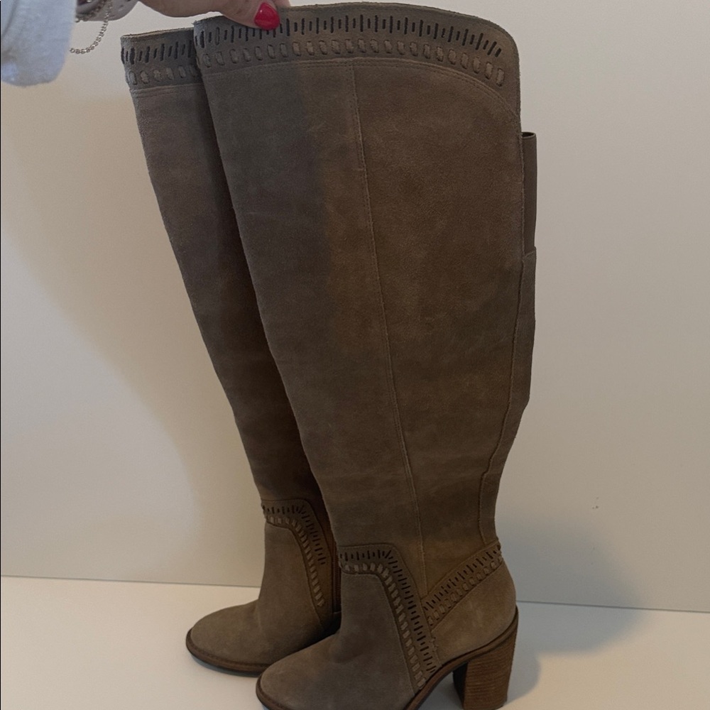 Vince Camuto Tan Over the Knee Boots